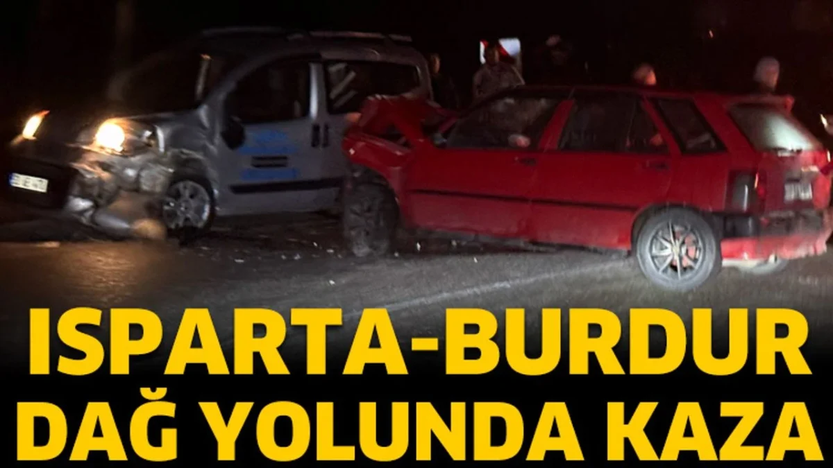Isparta-Burdur Dağ Yolu’nda Yağışlı Hava Alarmı: İki Aracın Karıştığı Kazada Biri Çocuk İki Kişi Yaralandı