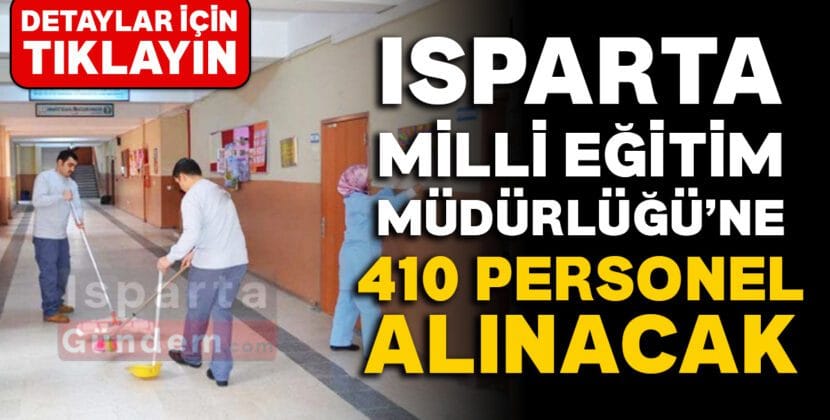 ISPARTA MILLI EGITIM MUDURLUGU PERSONEL ALIMI