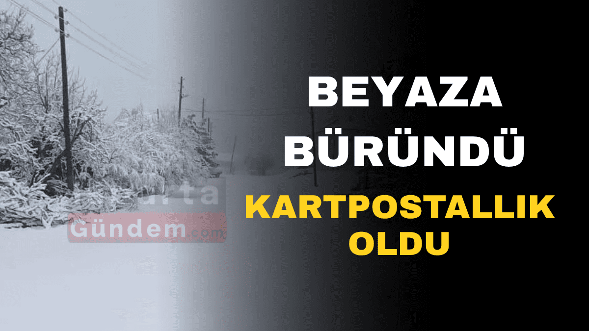 Isparta’nın Yenitepe’si Kar Yağdı, Beyaza Büründü