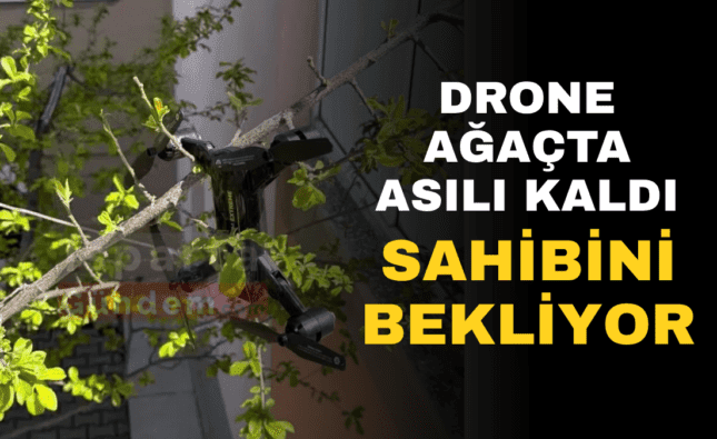DRONE AĞAÇTA ASILI KALDI